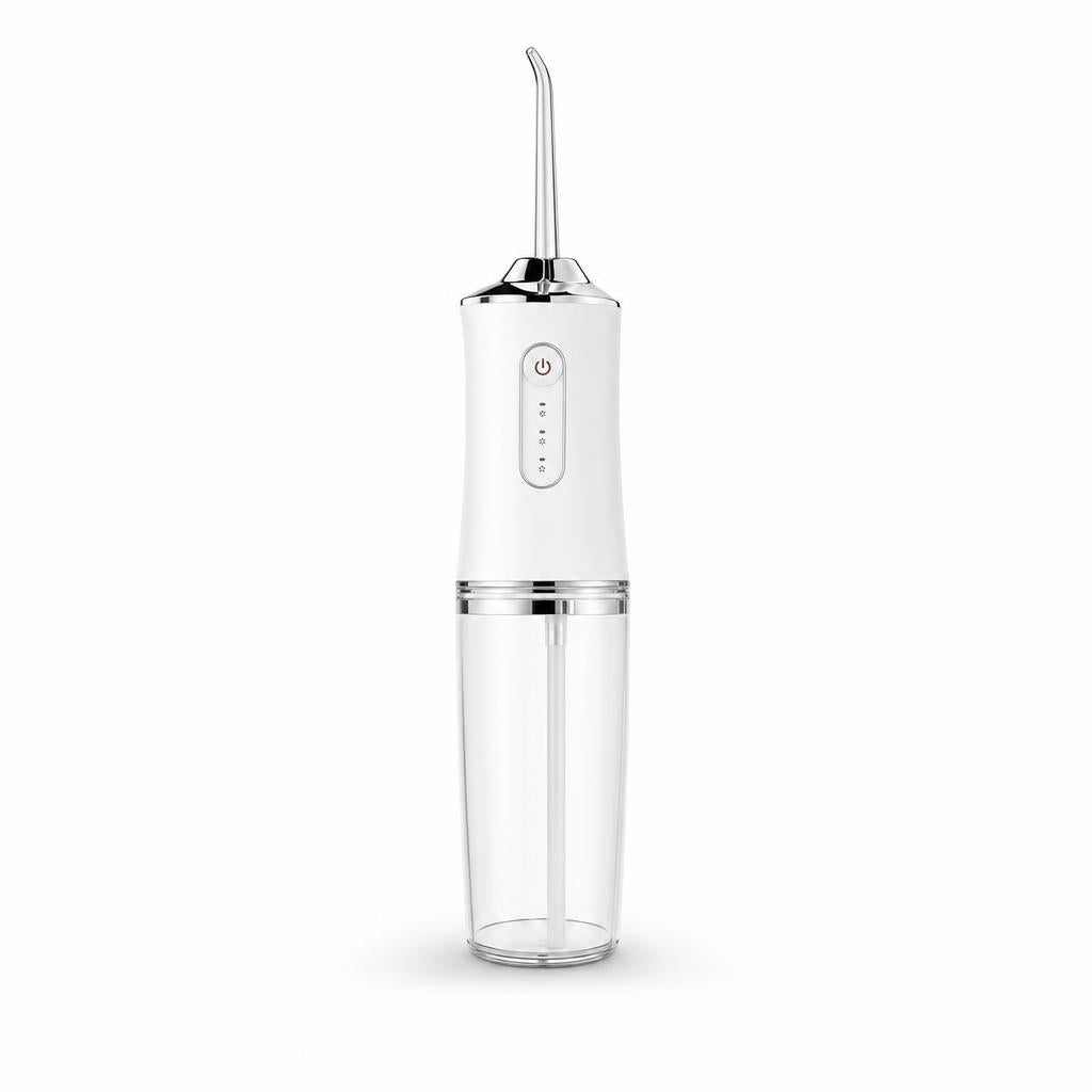 Cordless water flosser in white
